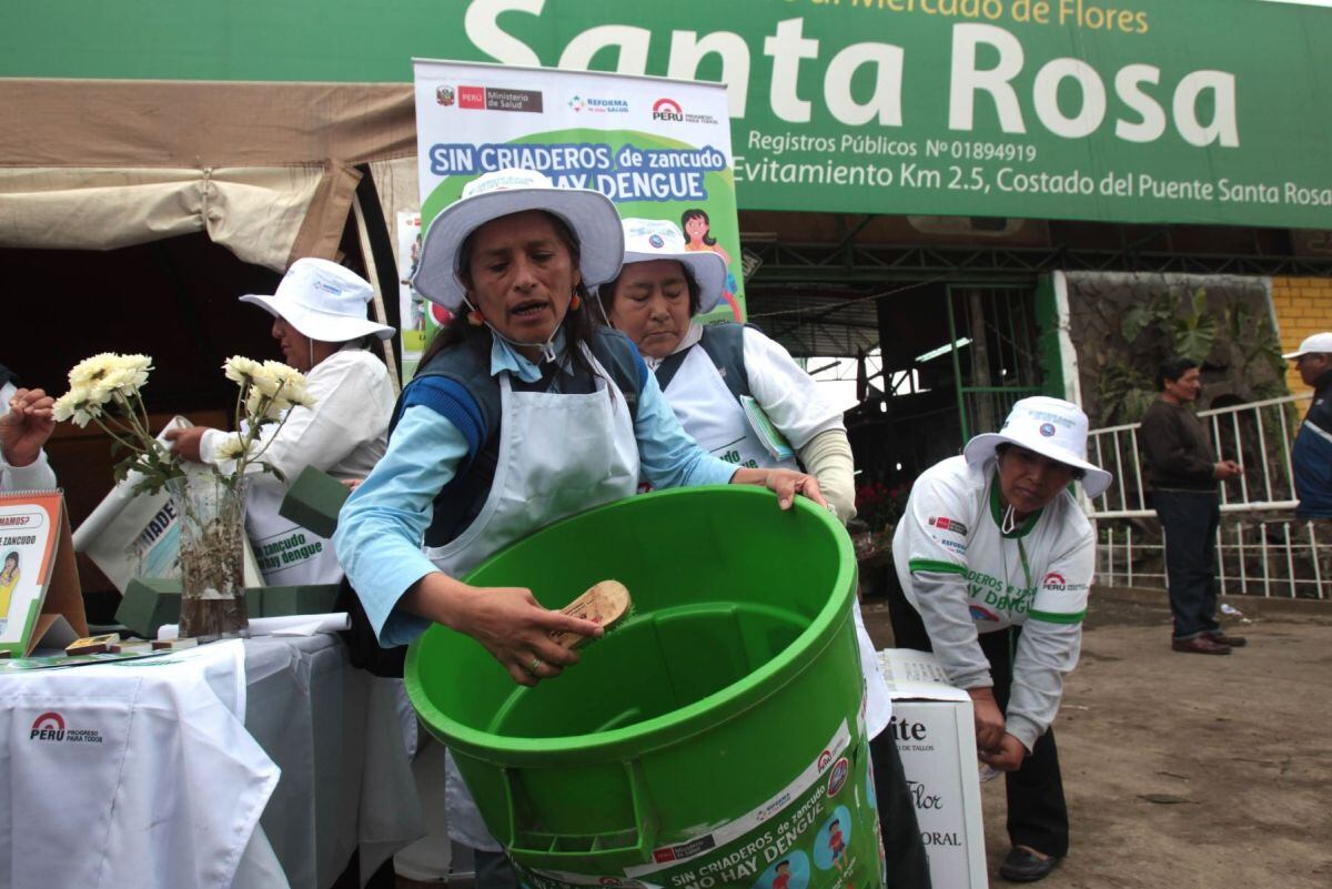 El Minsa promueve la limpieza de recipientes para prevenir la aparición del mosquito transmisor del dengue. (Foto: GEC)