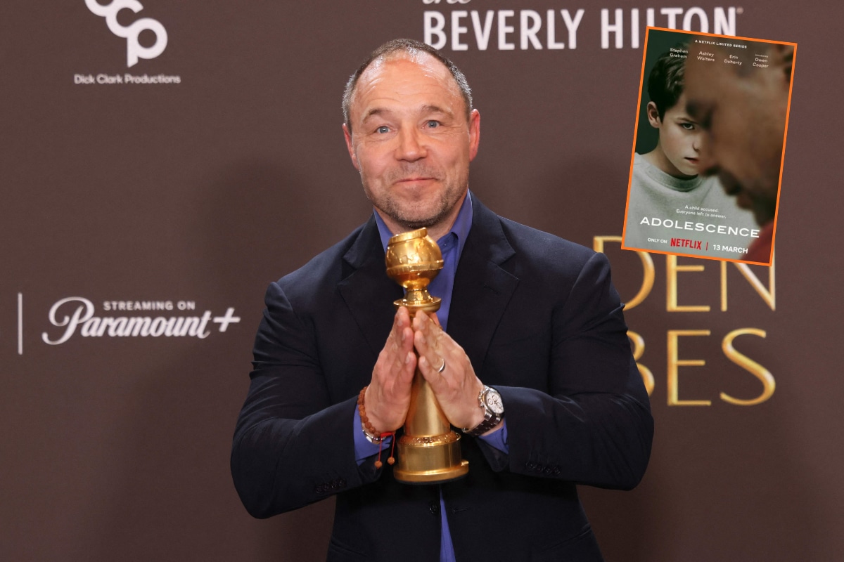 Stephen Grahan se llevó el Globo de Oro a mejor actor de una miniserie por Adolescenia. (Agencias)