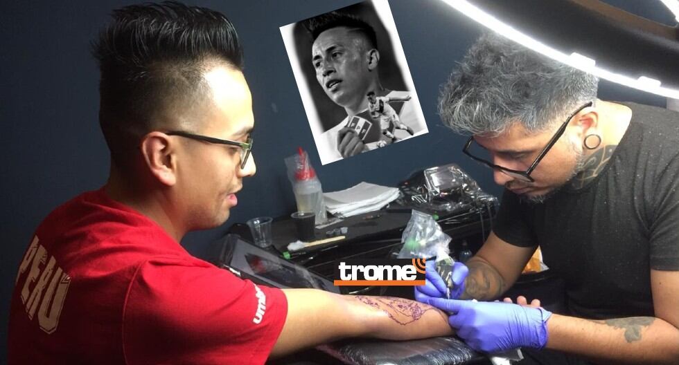 Javier, profesional del tatuaje, también realizó uno del rostro de Cueva para 'Cuevita, el imitador'. (Entrevista: Isabel Medina / Trome).