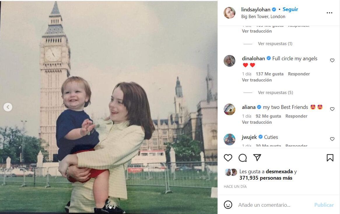 La publicación ha sido muy bien recibida por los seguidores de la actriz. (IG: lindsaylohan)