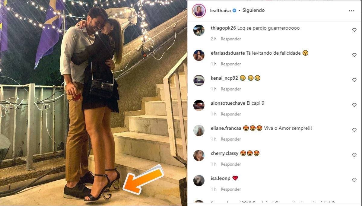 Thaísa Leal llamó a la atención con singular calzado (Foto: @lealthaisa)