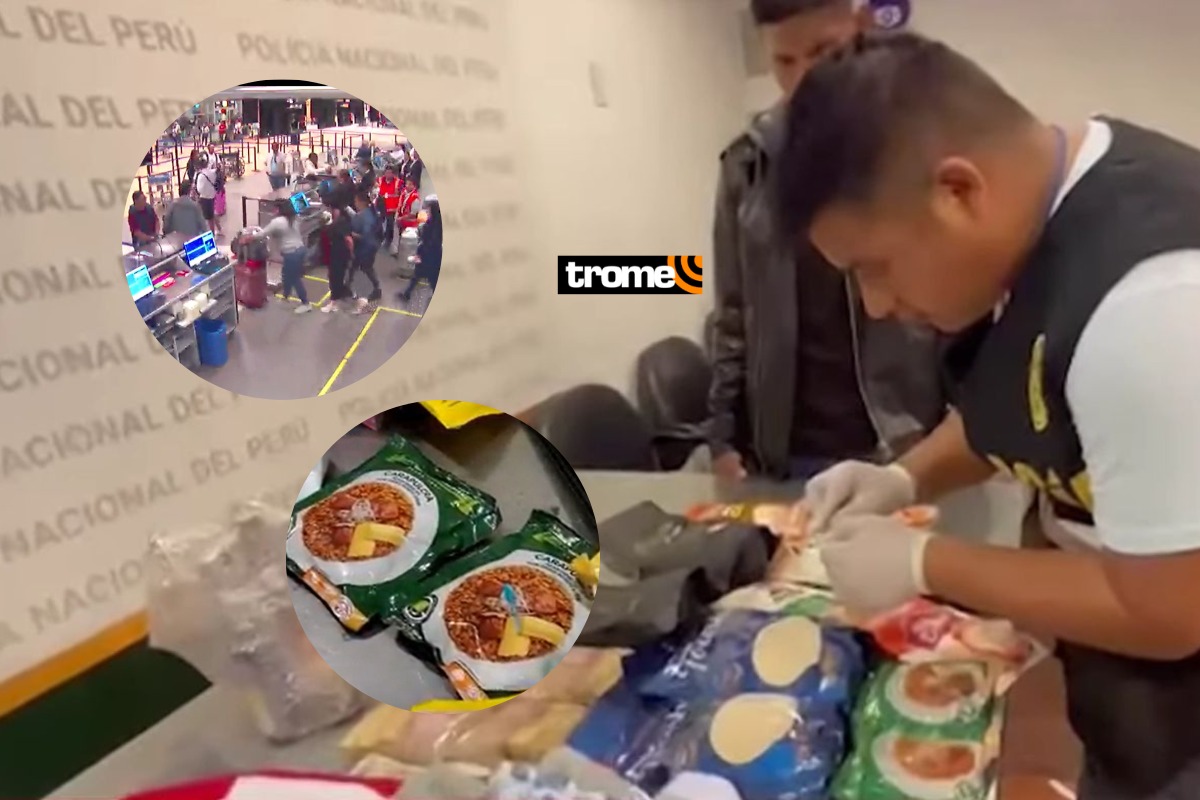 Droga estaba camuflada en bolsas de diversos productos peruanos.