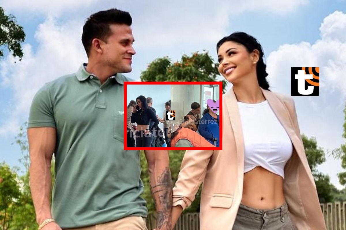 Christian Domínguez y Pamela Franco se cruzan en aeropuerto