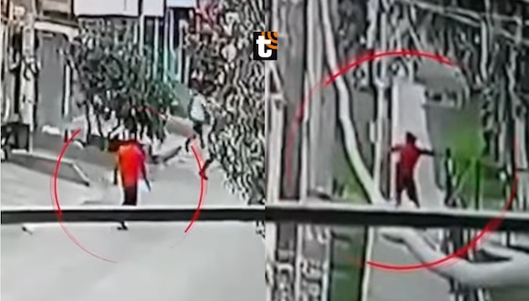 TROME - ¡Sicario ataca a quemarropa en Los Olivos! Disparó ráfaga de balas contra grupo cerca a losa deportiva