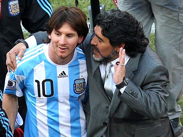 Diego Maradona y Lionel Messi fallaron disparos desde los doce pasos en los mundiales. (Foto: )