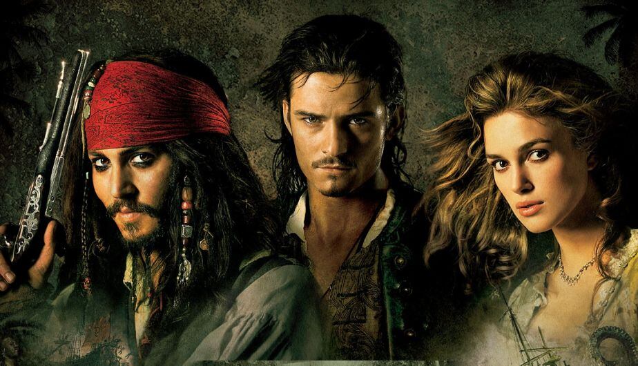 El capitán Jack Sparrow (Johnny Depp), Will Turner (Orlando Bloom) y Elizabeth Swann (Keira nightley), los protagonistas de las primeras películas de "Piratas del Caribe" (Foto: Walt Disney Pictures)