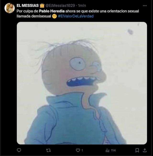 Memes de Pablo Heredia en El Valor de la Verdad. (Redes sociales)