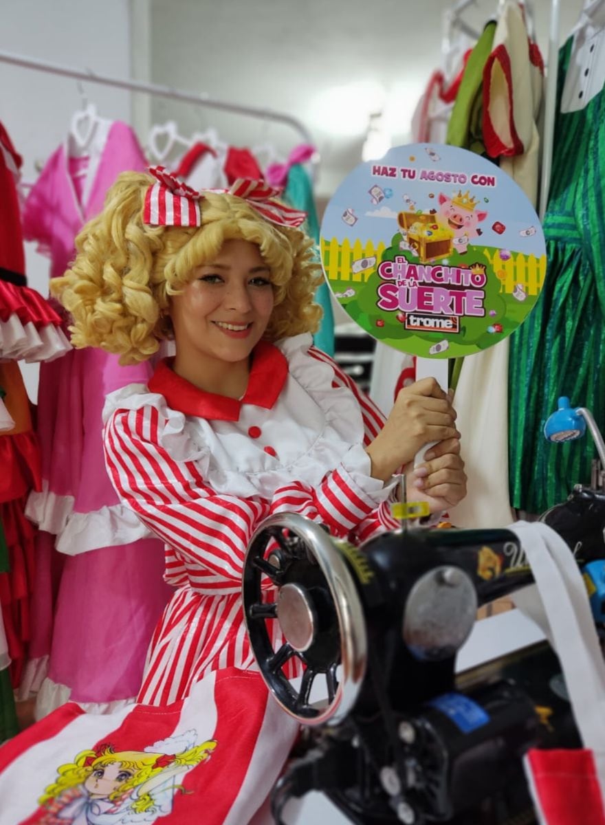 'Candy peruana' se apuntó con 'El Chanchito de la Suerte' y espera llevarse el 'gordito'. Foto: Madeley Lozano/Trome.