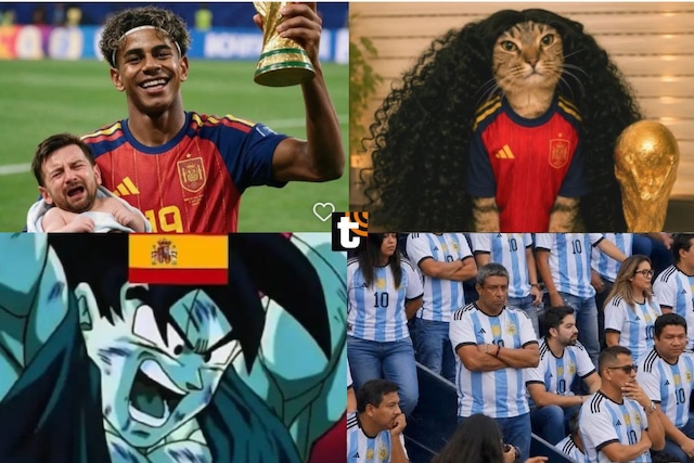 A reír con los mejores memes del España - Argentina (Redes sociales)