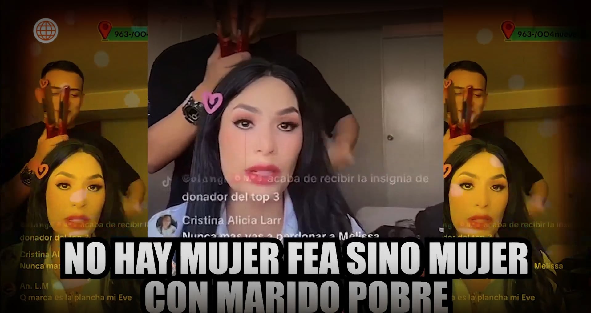 Examiga de Melissa Klug le dio con palo. (Fuente: América TV)