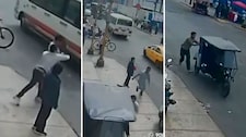 Delincuentes en mototaxi roban celulares frente a hospital en La Victoria