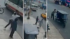 Delincuentes en mototaxi roban celulares frente a hospital en La Victoria