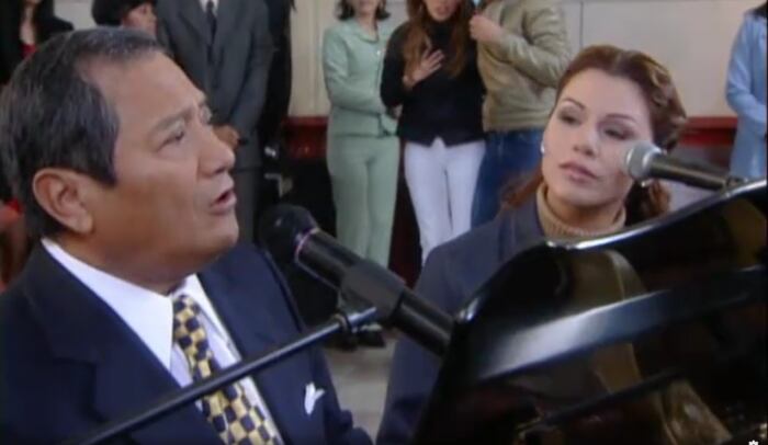 Armando Manzanero y Olga Tañón. (Foto: RCN Televisión)