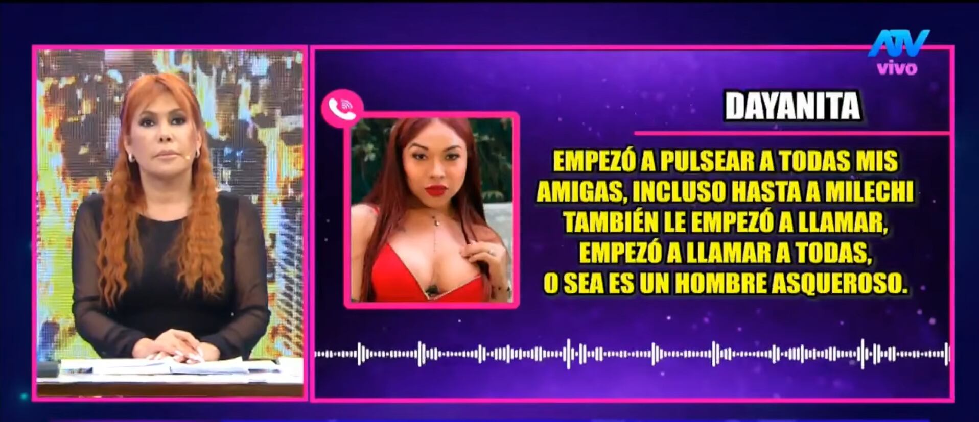 Actriz cómica echa a su exnovio Miguel Rubio. (Fuente: ATV)