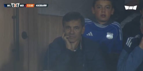 Fabián Bustos estuvo en el Campín viendo el suspendido duelo ente Millonarios y el DIM (Win Sports)
