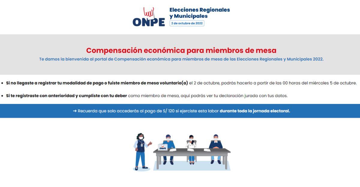 Se reabrirá el enlace del registro el 5 de octubre (Foto: ONPE)
