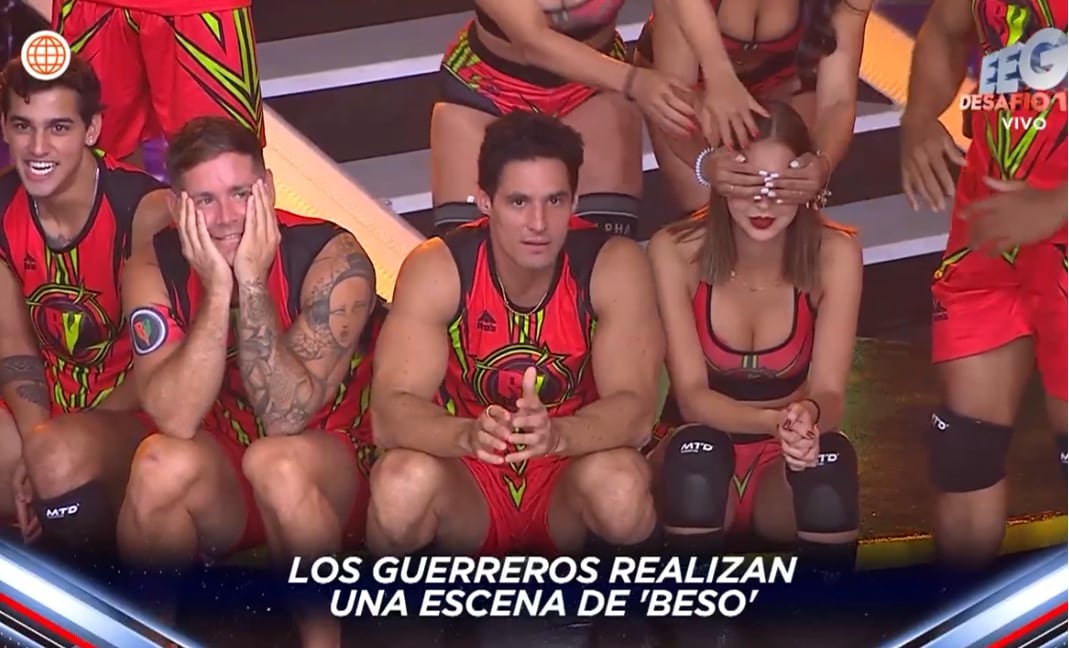 Compañeros de Flavia López le taparon los ojos para que no vea el beso de Rosángela Espinoza y Patricio Parodi en EEG.