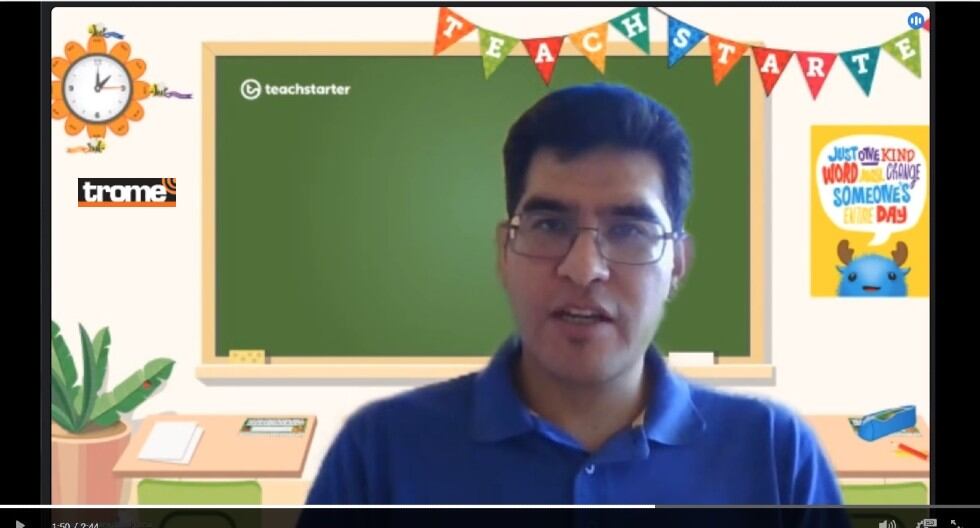 Maestros como Eiffer Paredes se esfuerzan por innovar estrategias para sus clases virtuales. (Trome)