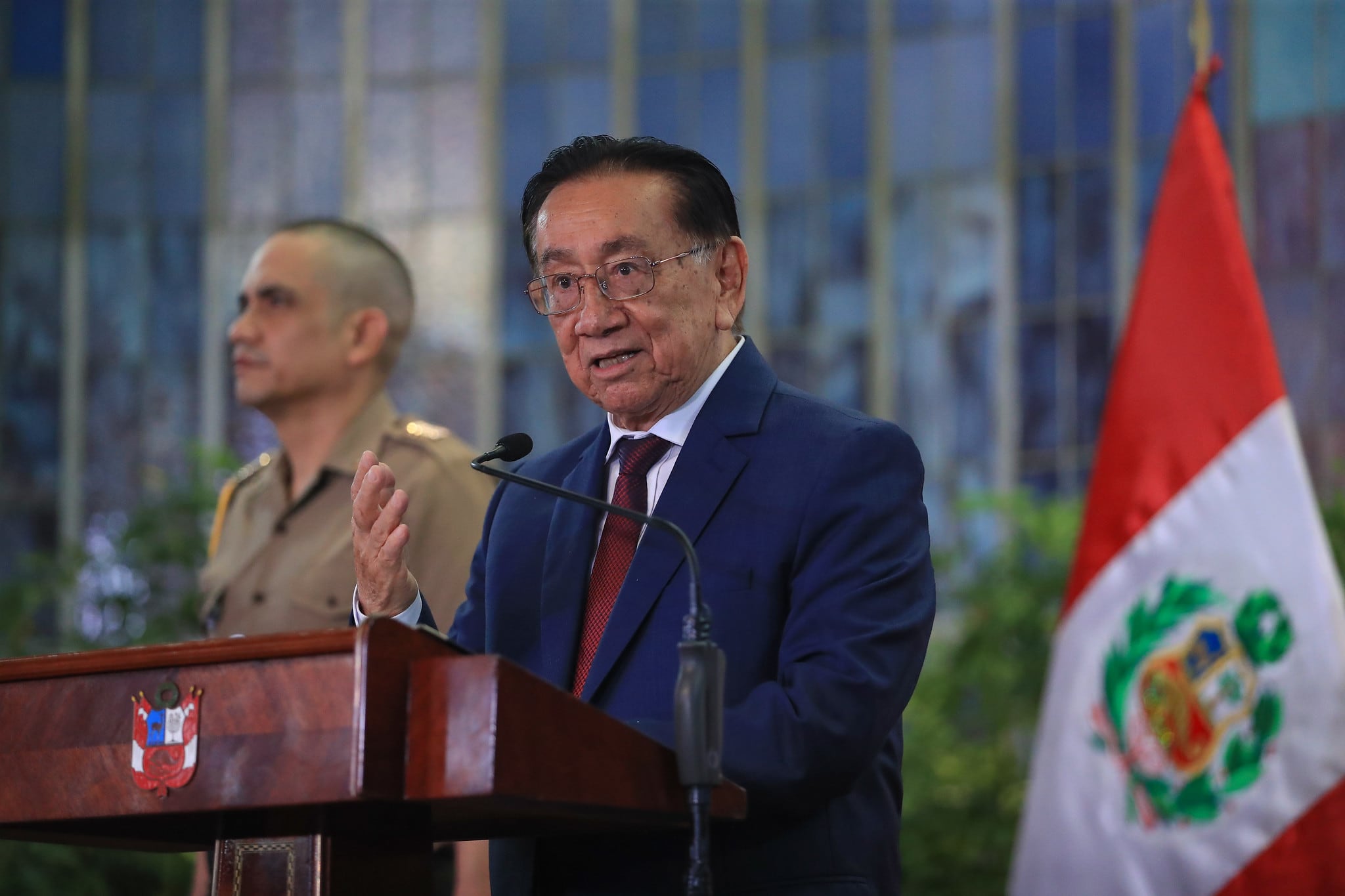 José María Balcázar habló sobre la historia del holocausto judío en un evento en Palacio de Gobierno. (Foto: Presidencia)