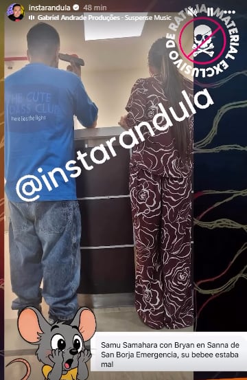 Samahara Lobatón y Bryan Torres juntos en clínica. Foto: Instarándula