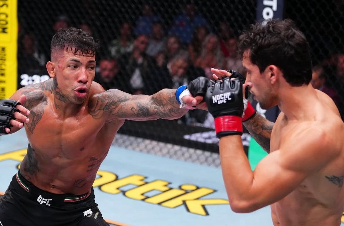 Claudio Puelles cayó ante Joaquín Silva en el evento Noche UFC. (@ufcenespanol)