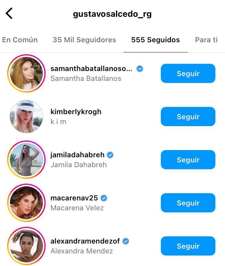 Esposo de Maju sigue a Samantha Batallanos, Jamila Dahabreh, Maca Vélez, ‘La Chama’ y otras
