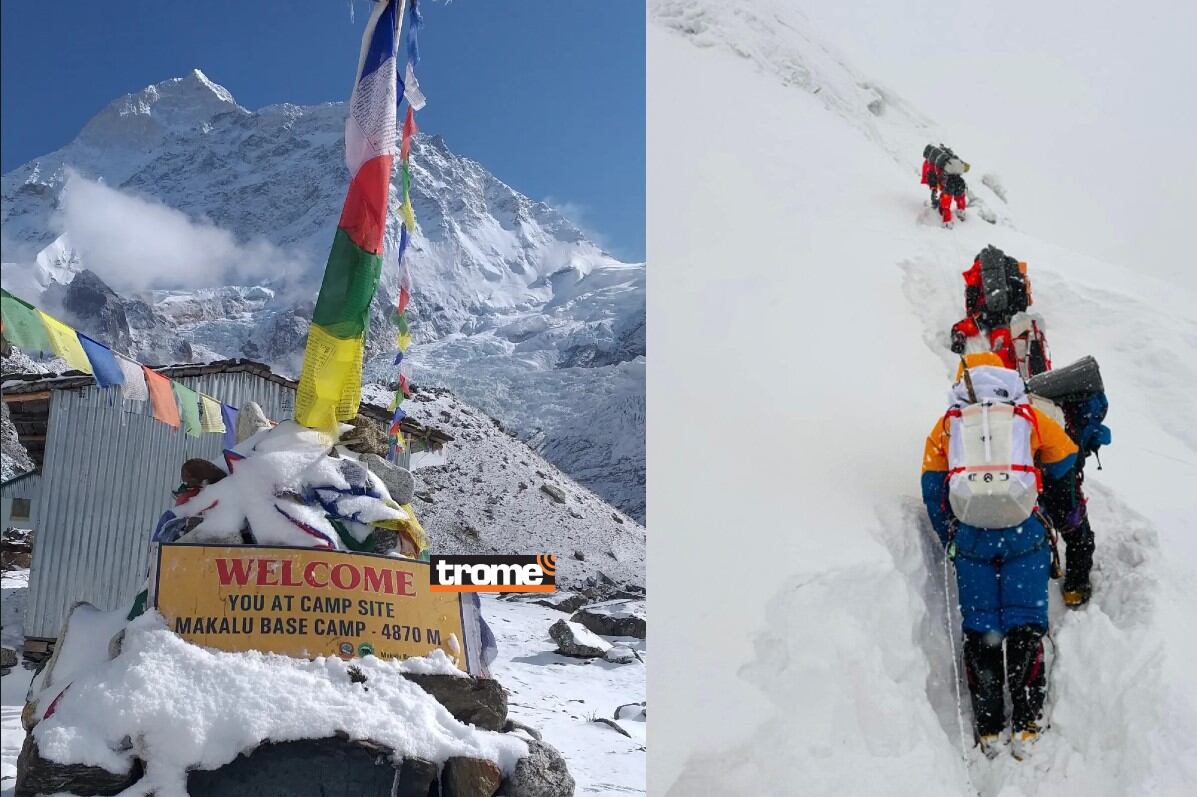 Flor Cuenca va rumbo a ser la primera peruana en lograr los 14 ‘ochomiles'. Ya coronó 11 cumbres del Himalaya, a más de 8 mil metros. (Compos. Isabel Medina / Trome).
