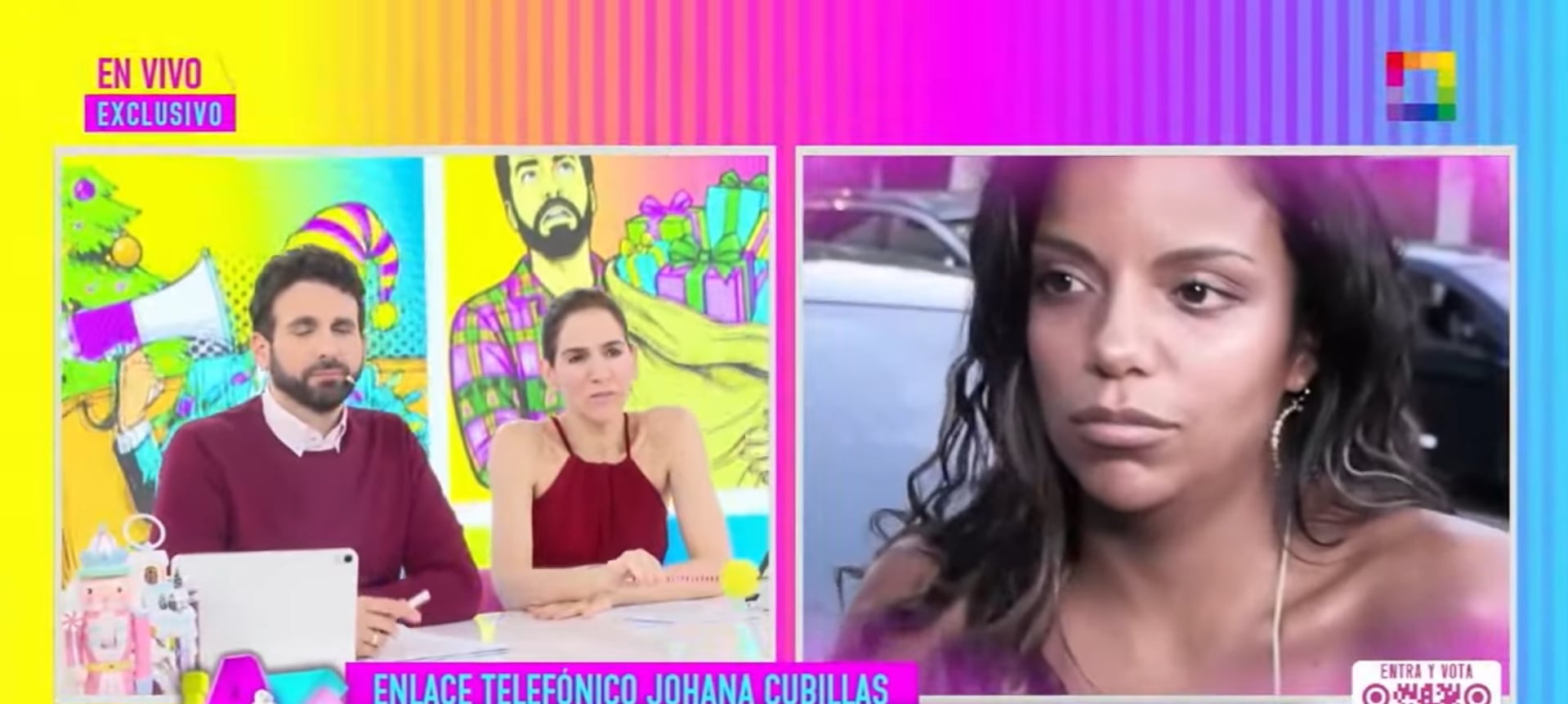 La 'Nena' se enfrenta a Juan Ichazo en vivo. (Fuente: Willax)
