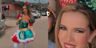 Greissy Ortega retomó las animaciones infantiles y se vistió de Mamá Noela.