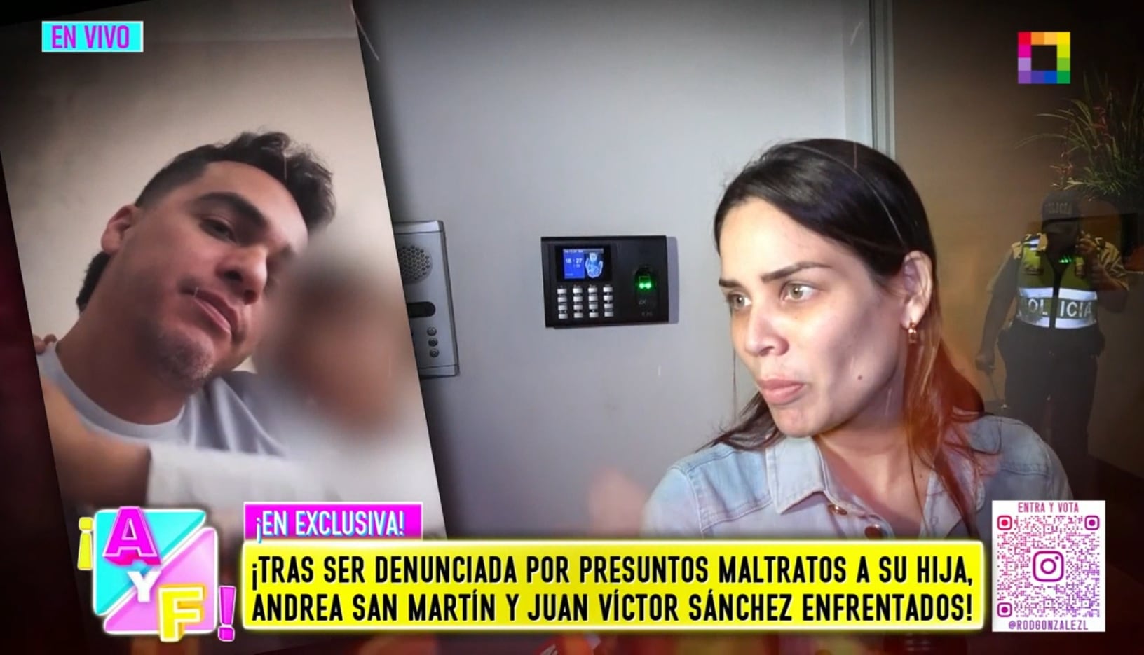 Juan Víctor le cortó a Andrea San Martín cuando fue a buscar a su hija a su departamento.