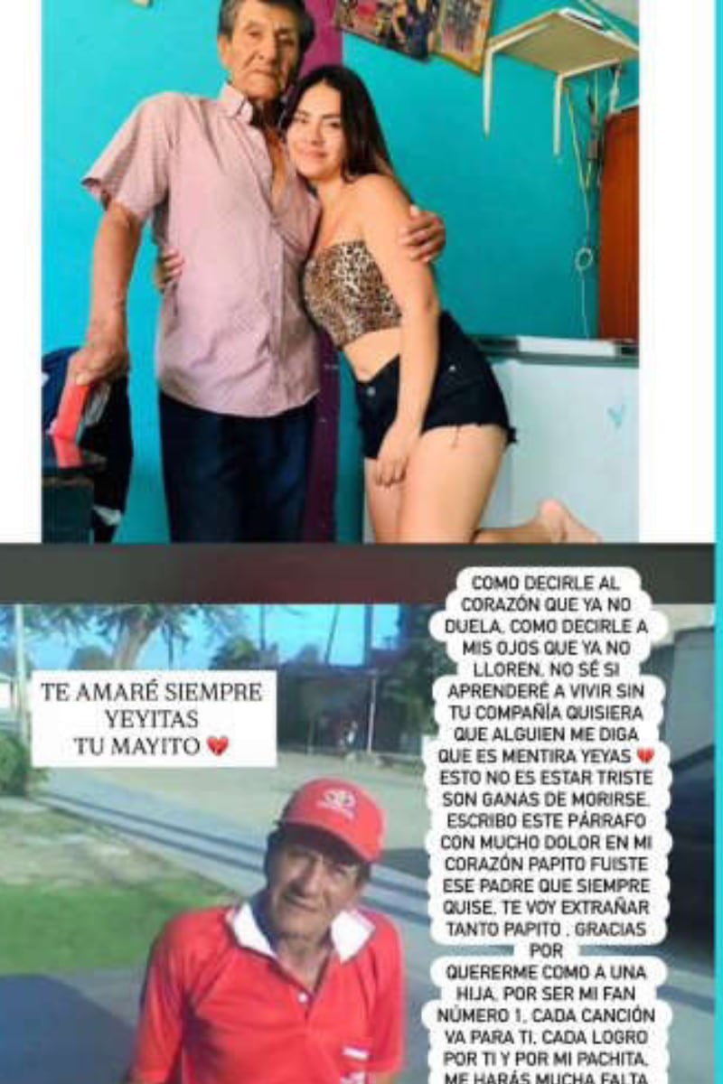 Thamara Gómez anuncia la muerte de su abuelo.