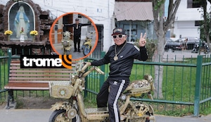 ‘Abuelito de la moto de oro’ sorprende a los 75 años con su nueva bicicleta llena de pedrería: “La he tuneado”