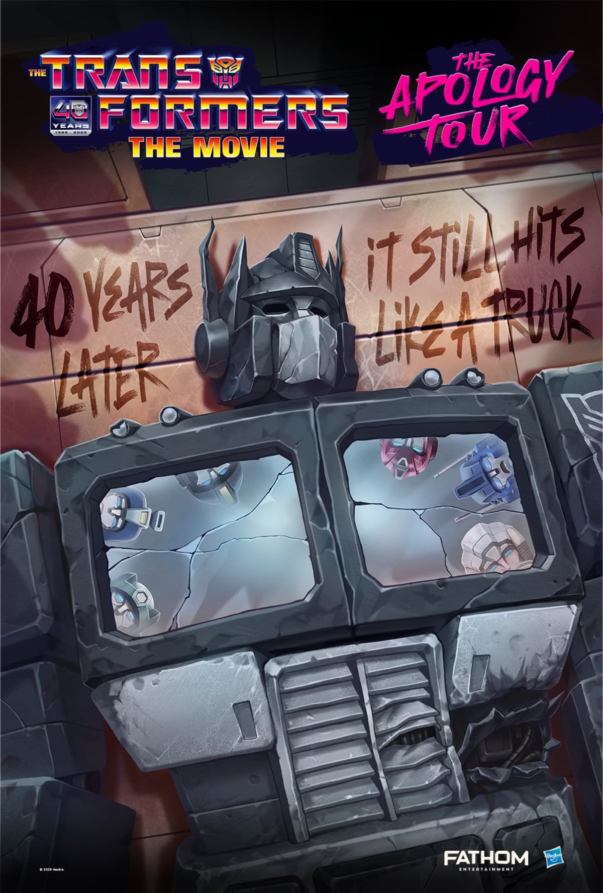 Fanáticos de Transformers celebran el estreno de la icónica película de 1986. (Difusión)