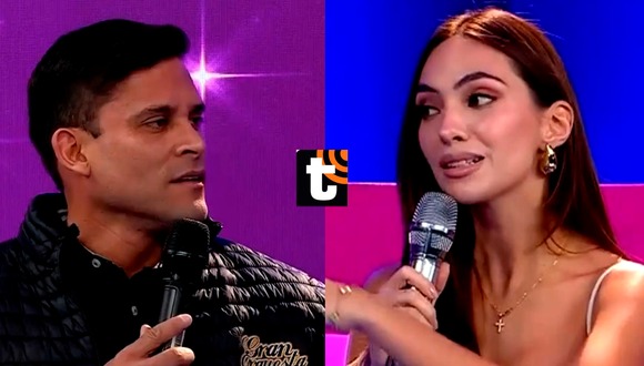 Natalie Vértiz cuadra a Domínguez en vivo