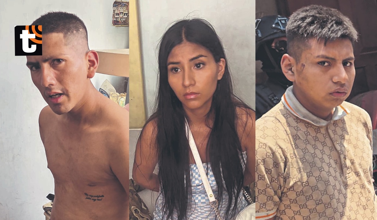 Kaike Ludeña (19) , Leslie García (30) y Marvín García (23).