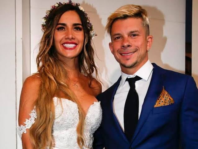 Korina Rivadeneira y Mario Hart el día de su boda civil en Huaral, el 21 de abril de 2017.