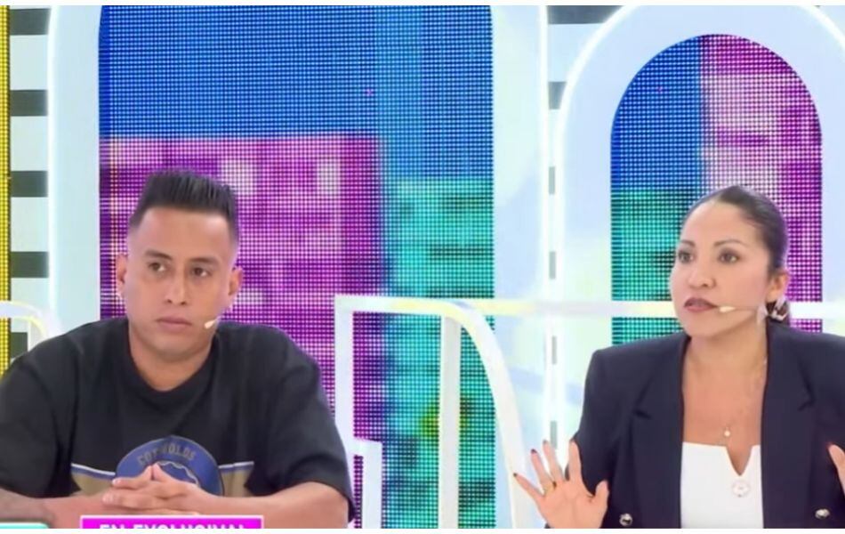Christian Cueva llegó junto a su abogada hasta las instalaciones de Willax Televisión para ofrecer una reveladora entrevista al programa "Amor y Fuego". (Foto: Captura de video de YouTube / Willax Televisión)