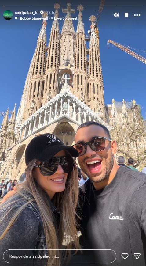 Alejandra Baigorria y Said Palao en España. | Foto: Instagram