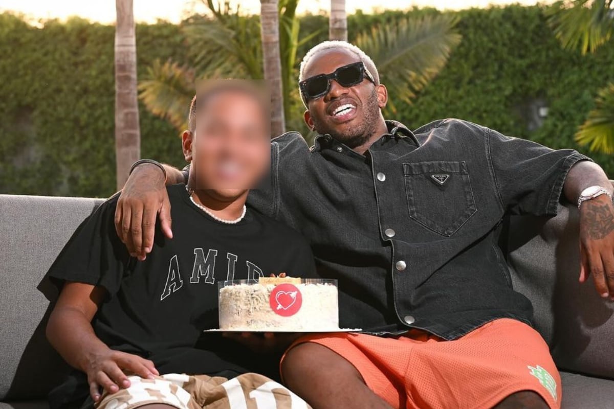 Jefferson Farfán y su hijo mayor