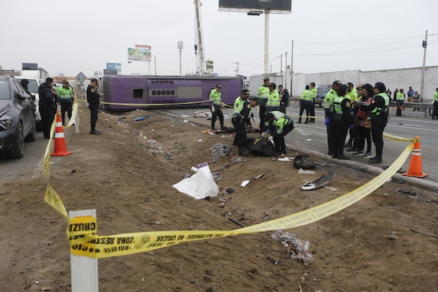 Accidente en Lurín. Foto: Violeta Ayasta @photo.gec