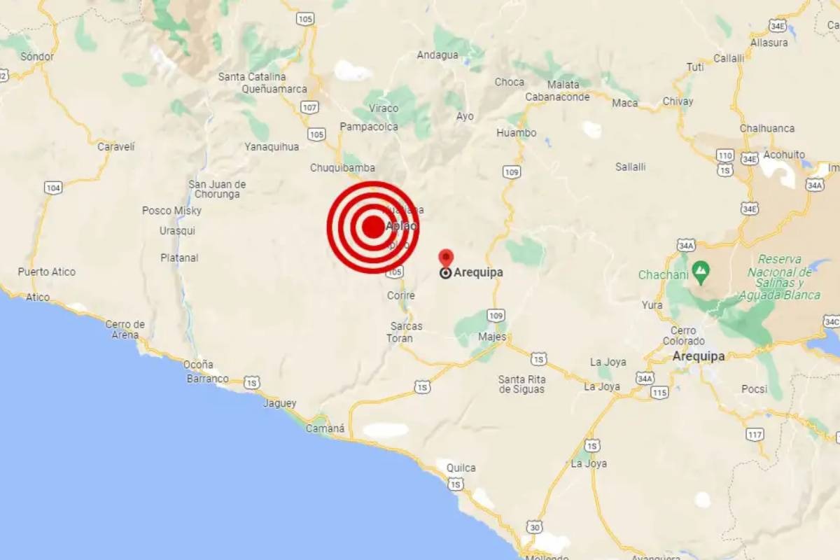 Este viernes se han registrado tres movimientos sísmicos en Arequipa, según IGP.