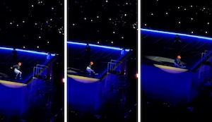 Bad Bunny sufre aparatosa caída durante su primer concierto en Ciudad de México