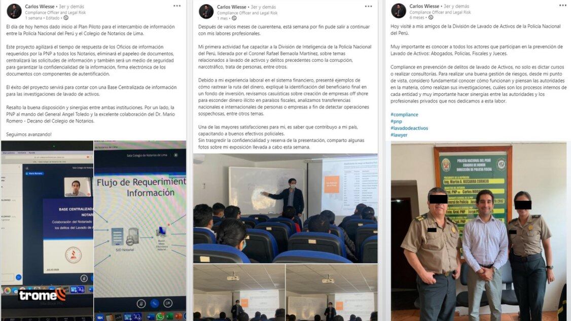 Abogado que insultó y llamó ‘cholos de m...’ a policías desde su balcón ahora da charlas en la PNP