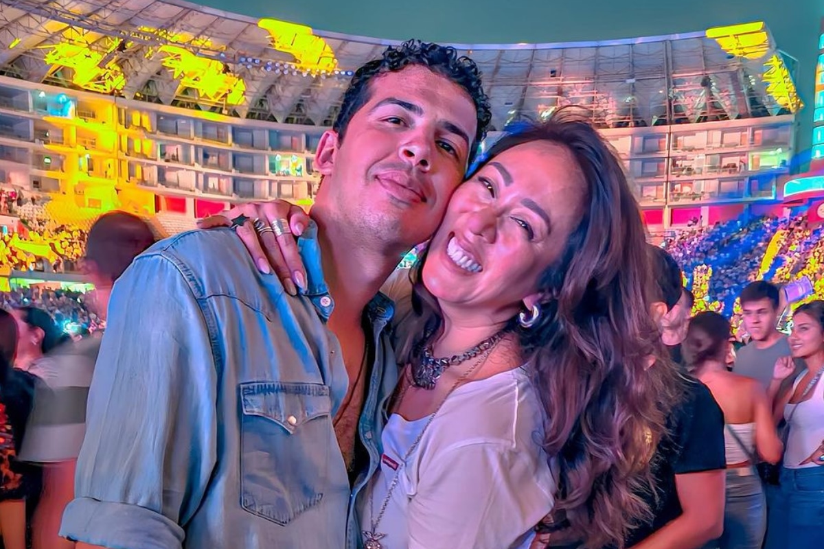 Cathy Sáenz y su pareja