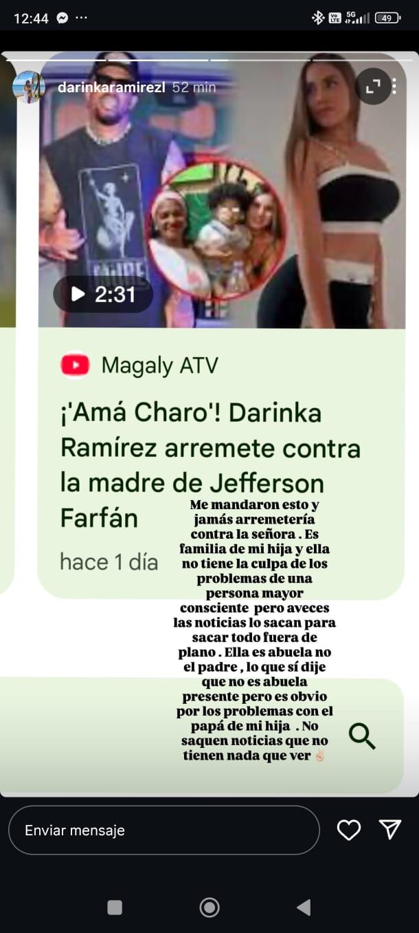 Darinka Ramírez explica por qué dijo que Doña Charo es una "abuela ausente".