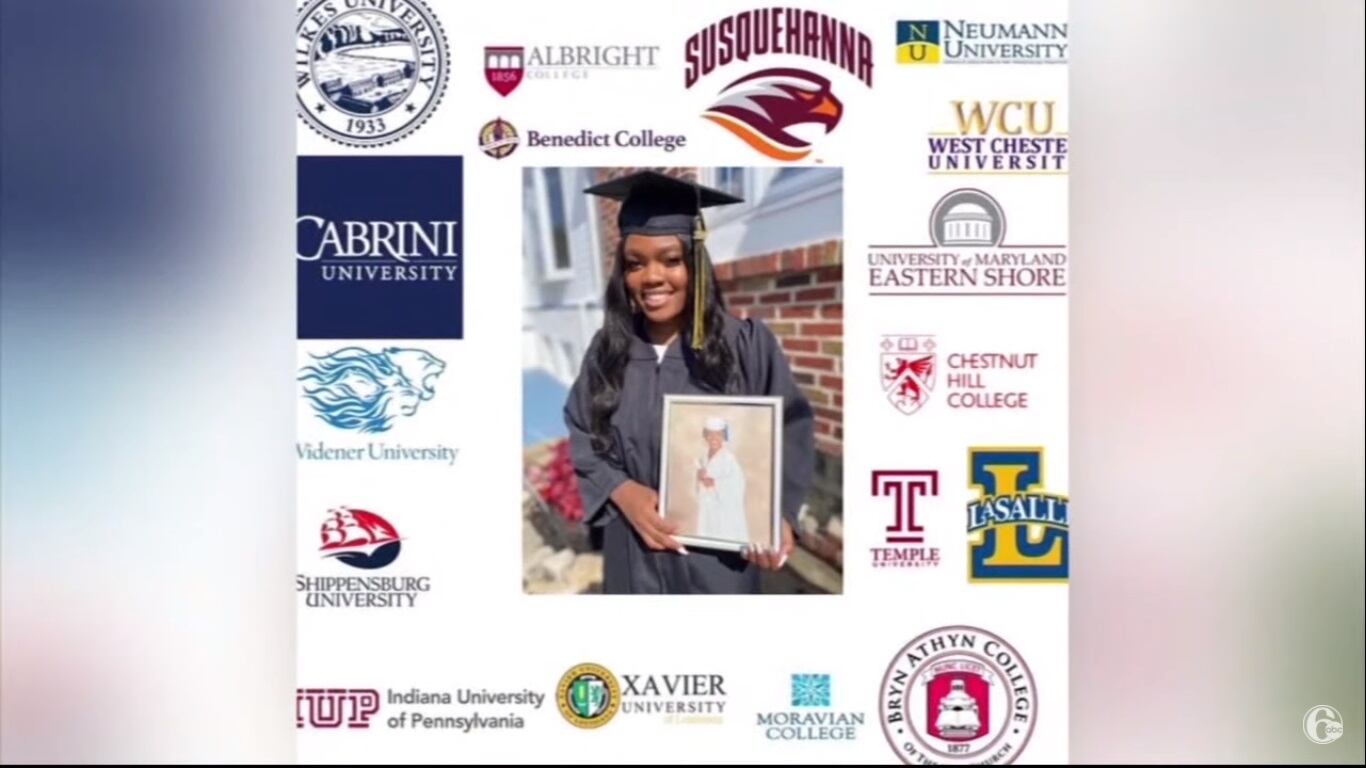 Shanya Robinson-Owens ha sido aceptada en 20 universidades de Estados Unidos. (Foto: Captura 6abc Philadelphia)