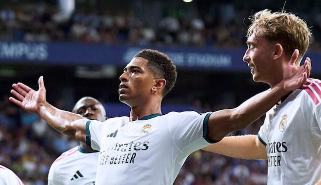 Jude Bellingham festeja su primer gol en LaLiga 2026-27 (Foto: Getty Images)