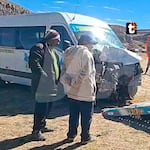 Juliaca: brutal choque entre minivan y motocarga deja tres pasajeros muertos en carretera