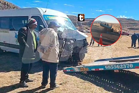Juliaca: brutal choque entre minivan y motocarga deja tres pasajeros muertos en carretera