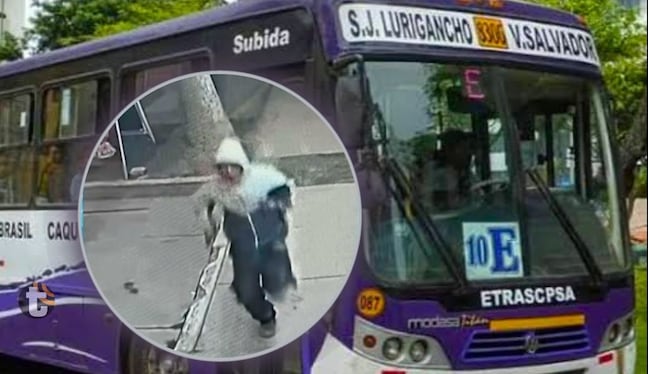 Chofer de la 10E fue atacado por delincuente que escapó encapucha por cales de Lurín (Foto: @panamericana)